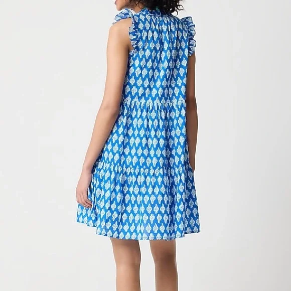 NWOT / J.crew factory Ruffle-sleeve tiered beach dress - Picture 3 of 8